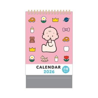 【2026年カレンダー・手帳】おおのたろう 卓上カレンダー（月曜始まり）