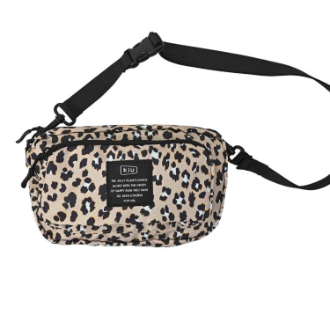 【KiU】300D フロントポケットミニショルダーバッグ カラーレオパード