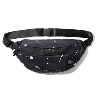 【KiU】ウォータープルーフボディバッグ スプラッシュブラック