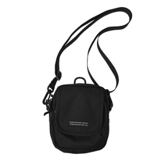 【KiU】600D フラップポケットショルダーバッグ ブラック