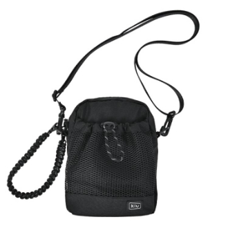 【KiU】パラコードメッシュポケットショルダー ブラック