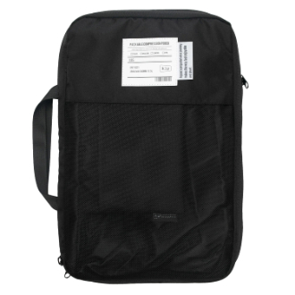 【KiU】パッカブルコンプレッションポーチ ブラック