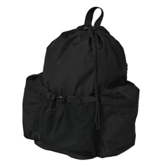 【KiU】パッカブルドローストリングバックパック ブラック