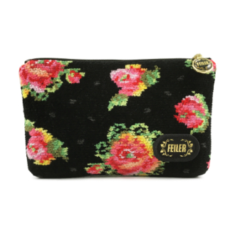 【FEILER】フェイラー　レーシーローズドット　ポーチ