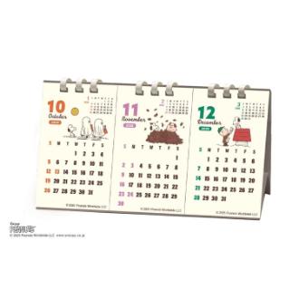 【2026年カレンダー・手帳】APJ  3ヶ月ヨコ PEANUTS(エコタイプ) 卓上カレンダー