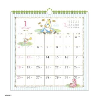 【2026年カレンダー・手帳】APJ 水彩スケジュール/ディズニー 壁掛けカレンダー