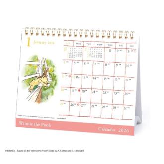 【2026年カレンダー・手帳】APJ クラシック プー 卓上カレンダー