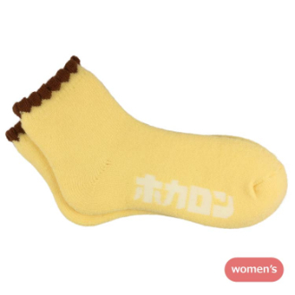【履くホカロン】靴下 裏起毛総パイル ピコット 23-25cm　クリーム
