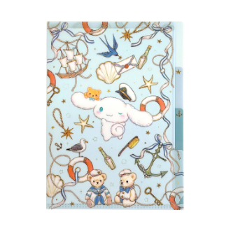 サンリオキャラクターズ×たけいみき A5クリアファイル 3P シナモロール マリン