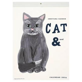 【2026年カレンダー・手帳】2026年 キャットアンド／そで山かほ子 壁掛けカレンダー