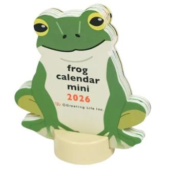 【2026年カレンダー・手帳】2026年 アニマルダイカットカレンダーミニ カエル