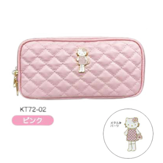 ハローキティ キルティングポーチ ピンク(12月下旬入荷予定)