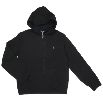 【POLO RALPH LAUREN/ポロラルフローレン】ベーシック フルジップパーカー　ボーイズXL　ブラック