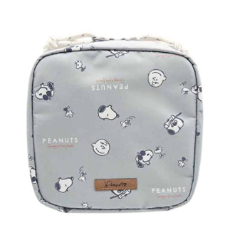 【SNOOPY】スヌーピー たっぷりメイクポーチ GY Dusky palette