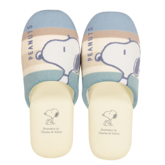 スヌーピー スリッパ くすみパステル ブルー