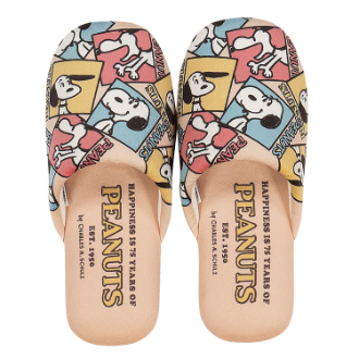 スヌーピー スリッパ PEANUTS 75th  ベージュ