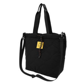 【KiU】パデッドドロストトートバッグ　ブラック