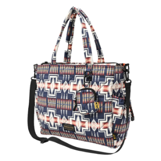 【KiU×ペンドルトン】スクエアパデッドマルチパーパストートバッグ　ハーディング ネイビー