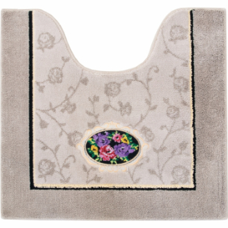 シェニールロゼ トイレマット 約60cm×63cm ベージュ