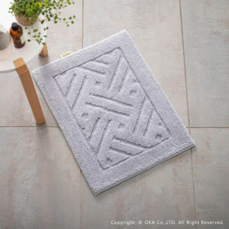 乾度良好リッカ バスマット 約45cm×60cm グレー