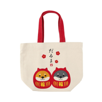 トートバッグM　しばくろだるま  2個セット