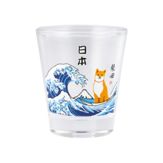 クリアショットグラス　おおなみしばた  6個セット