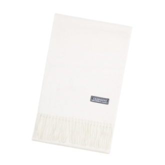 カシミヤ無地プチマフラー　オフホワイト