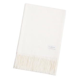 カシミヤ無地ストール　オフホワイト