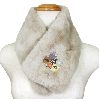 ムーミン　エコファー ティペット　ベージュ