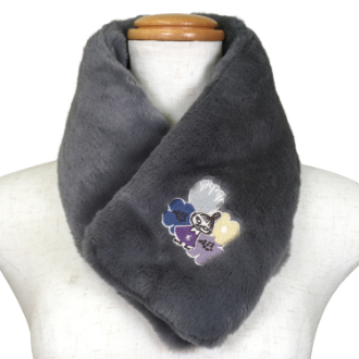 ムーミン　エコファー ティペット　チャコール