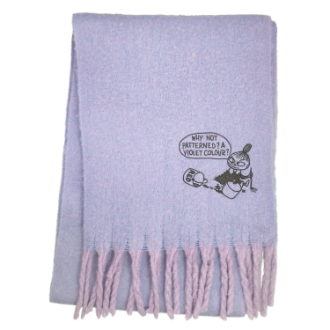 ムーミン　ふわもこマフラー 太フリンジ　ラベンダー