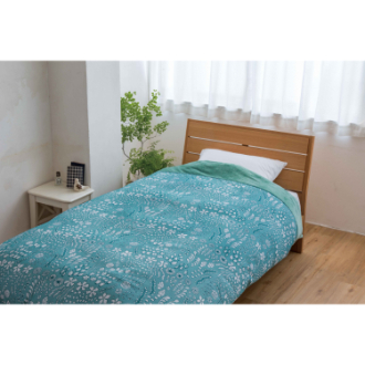 [冬の寝具フェアー][6]吸湿発熱あったか掛カバー　リーベ　 シングル　グリーン