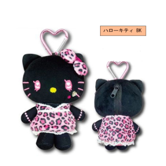 ハローキティ マスコットポーチ ギャル3／BK（1月中旬入荷予定）