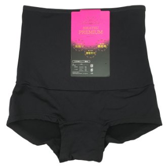[ブラックフライデー]もちぽか裏起毛ショーツ　腹巻付き  ブラック  L