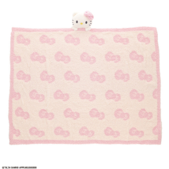 [ブラックフライデー](大人気キャラクター)マスコット付きブランケット「リボンとキティ」