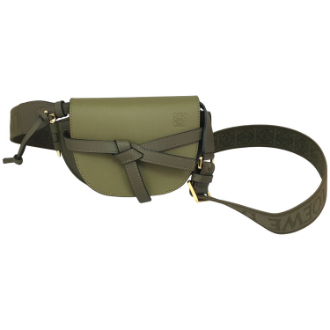 [ブラックフライデー]〔ロエベ〕ショルダーバッグ  カーキ