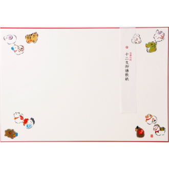 美濃和紙　御膳敷紙　十二支其の壱　5枚