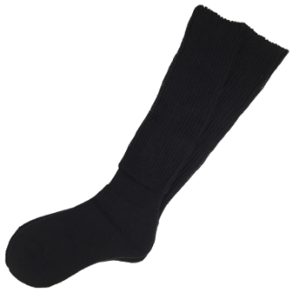 【ぬっくりん】冷え性の社員が本気でつくりました。　二重編み 足底パイル ハイソックス　ブラック
