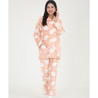 [ネットストア限定特価]キャラクターパジャマ  サンリオ  こぎみゅん  オレンジ  L