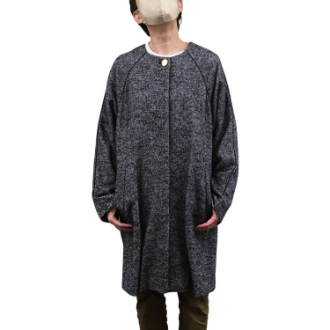 [ネットストア限定特価]ウールパーテーションコート  ネイビー  L