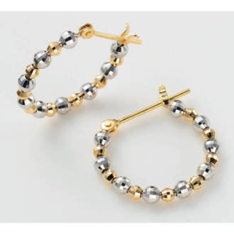 [ネットストア限定特価]K18YG/Ptコンビ フープピアス