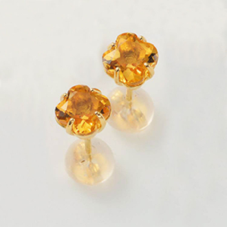 [ネットストア限定特価]K18YGシトリントパーズピアス