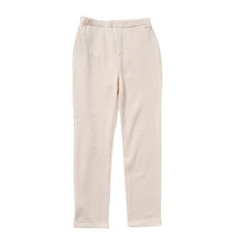 [ネットストア限定特価]ニットコール裏起毛ストレートパンツ  エクリュ  Ｍ