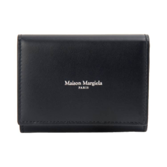 [ブランドコレクション]［3］【MaisonMargiela】メゾンマルジェラ　ニつ折財布  BLAECK/SILVER