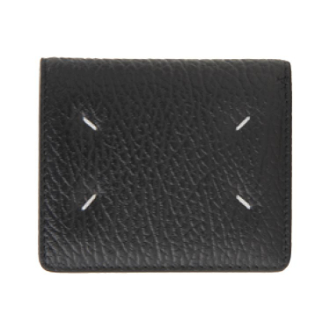 [ブランドコレクション]［9］【MaisonMargiela】メゾンマルジェラ　ニつ折財布  BLACK