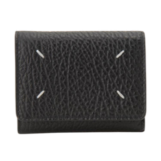 [ブランドコレクション]［10］【MaisonMargiela】メゾンマルジェラ　三つ折財布  BLACK