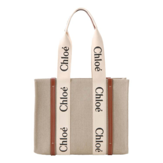 [ブランドコレクション]［13］【Chloe】クロエ　トートバッグ  WHITE - BROWN 1