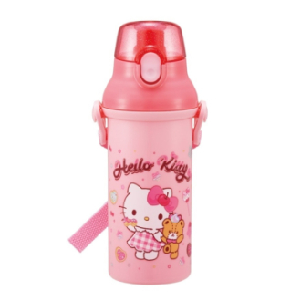 ハローキティ プラ直飲みボトル 480ml ハローキティ ファンシー柄