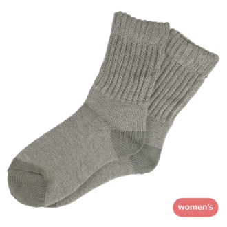 【アセドロン】靴下　汗とりメガパイル レギュラー丈　22-24cm　グレー