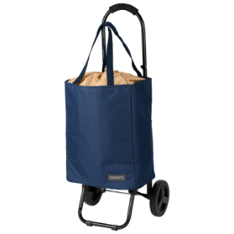 【cocoro】ココロ　ショッピングカート　トートタイプ　無地　NAVY